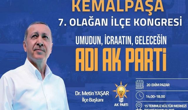 Dr. Metin Yaşar'dan Kongre Öncesi Birlik Mesajı ''Daha Güçlü Bir Kemalpaşa İçin''